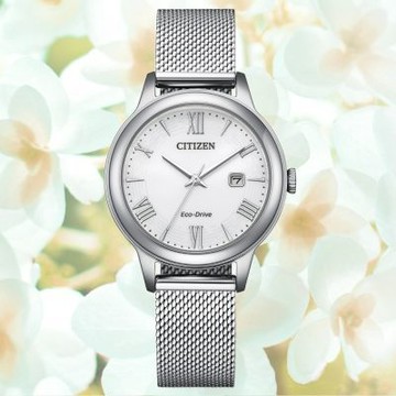 CITIZEN 星辰LADYS 光動能 簡約三針 米蘭帶 女錶 送禮 禮物 推薦 EW2621-75A