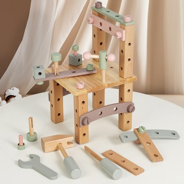 早教多功能拆卸擰螺絲 螺母維修魯班椅 兒童百變拆裝工具椅 益智玩具