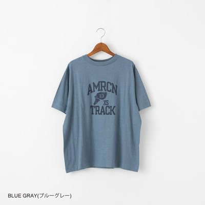 Americana アメリカーナ AMRCN TRACK カレッジ プリント Tシャツ