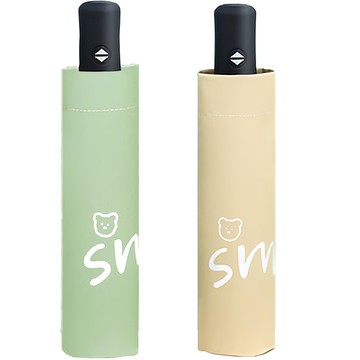 ROJI 遮光三折自動雨傘/陽傘 2入  綠色  米色