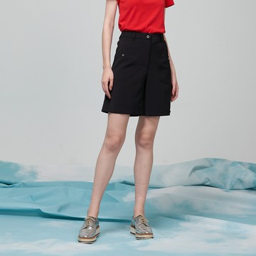 CLL巧玲瓏 素雅百搭寬版短褲 2012702