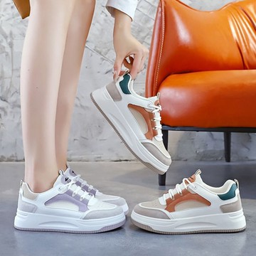 LN 現+預 韓版復古撞色厚底休閒鞋(通勤/長腿/厚底/休閒/小白鞋/老爹鞋)