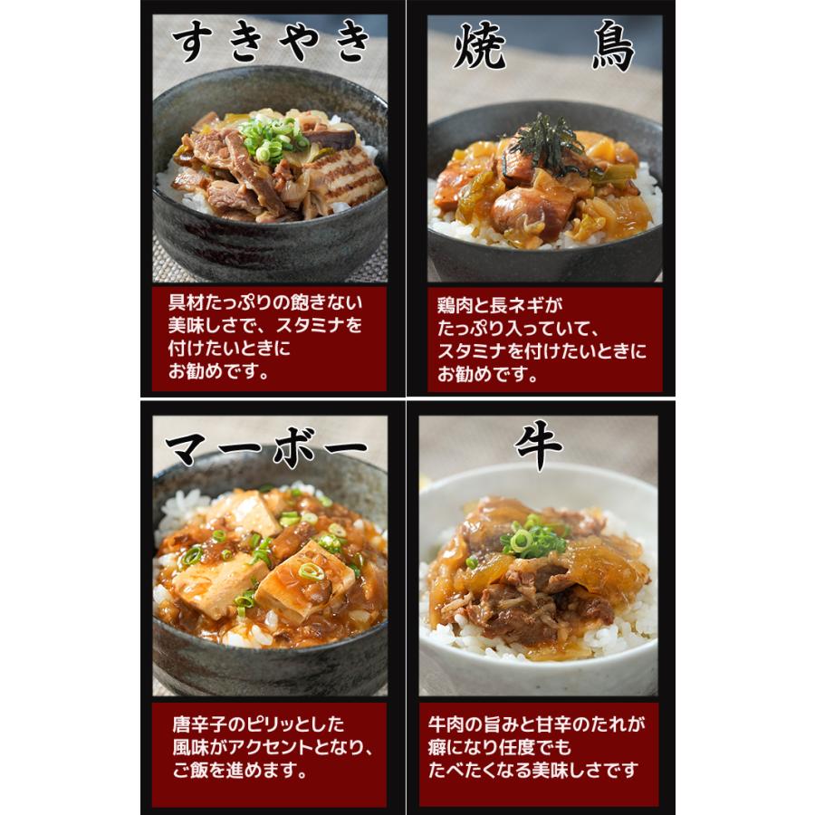 レトルト食品 丼の具 お肉系小どんぶりの具4種類12食詰め合わせセット 丼の素