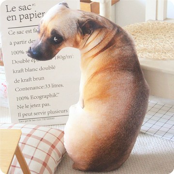 仿真創意狗狗抱枕3d毛絨玩具動物公仔大號布娃娃可愛女生睡覺玩偶 99購物節