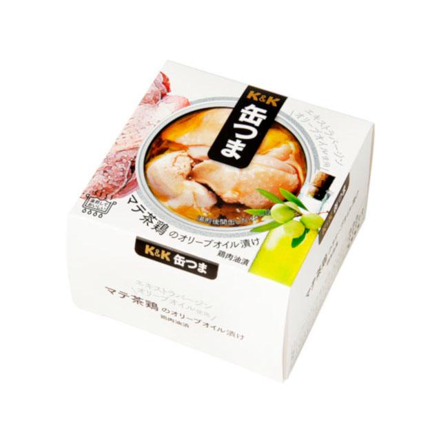 KK 缶つま マテ茶鶏のオリーブオイル漬け 150g x12