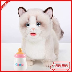 動物のぬいぐるみ インタラクティブなラグドール猫 手作りのリアル