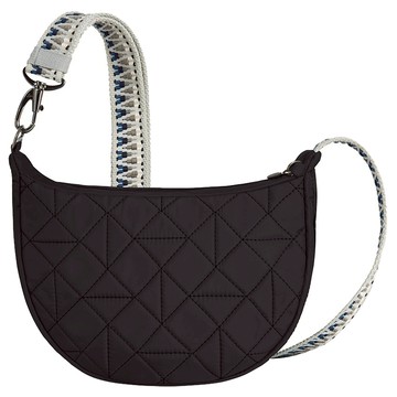 TRAVELON Boho 防盜格紋斜背包 TL-43623  黑色