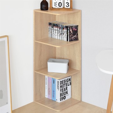 HOPMA家具 三層開放轉角櫃 台灣製造 角落書櫃 儲物收納架-寬30X 深30 X 高89.5cm