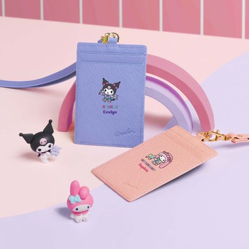 My Melody x Kuromi 限量版 客製化刻字 皮革證件套 (4色)