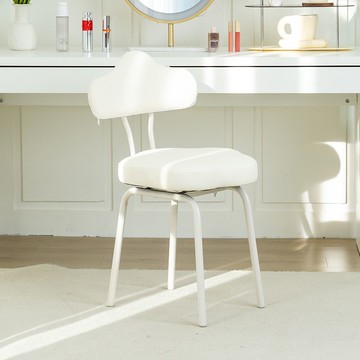 【臺灣公司 可打統編】免運 化妝椅 梳妝凳 奶油風化妝凳女生臥室梳妝臺椅子輕奢高級感網紅化妝美甲椅靠背 可開發票 全館五折 工廠現貨直銷 新品特價 z10072