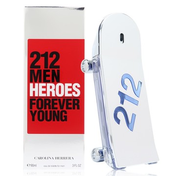 [即期品] Carolina Herrera 212 Men Heroes Forever Young 滑板男士淡香水 EDT 90ml 效期至2026.08 (平行輸入)
