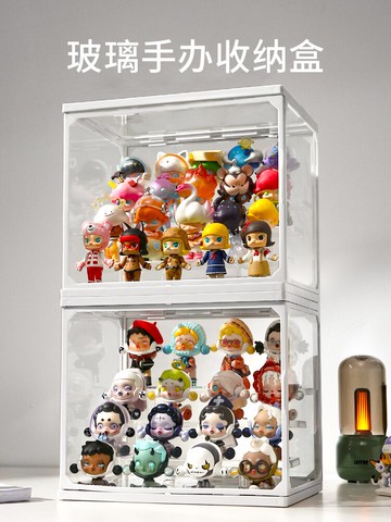 盲盒收納展示架泡泡瑪特手辦popmart亞克力箱樂高透明玻璃防塵柜