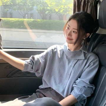 慵懶風條紋襯衫女 春季新款翻領寬鬆小個子減齡顯瘦氣質上衣  8W