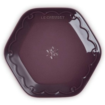 LE CREUSET 雪藏時光系列 六角盤  無花果  1個  19cm