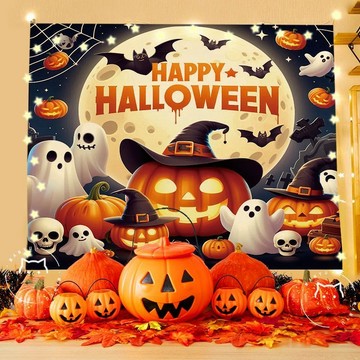 【台灣現貨】萬聖節佈置 萬聖節背景布 萬聖節掛布 掛布裝飾 Halloween DIY牆貼 萬聖節布置 萬聖節裝飾布