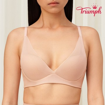 雲感塑形系列  托高V型無鋼圈內衣柔粉