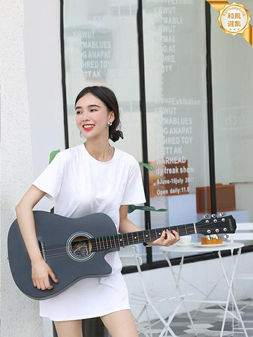 【新手入門神器】民謠吉他 木吉他 初學者吉他 練習吉他 學生吉他 41寸38寸可選 雲杉木面板 原木色 附贈全套配件 男女通用