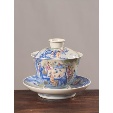 熹言 三才蓋碗功夫茶泡茶器茶具陶瓷家用敬茶碗大號茶杯單個茶盞