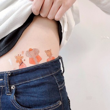 動物方程式-2入紋身貼紙 原創手繪設計