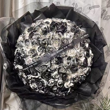 免運 ✨畢業花束✨99朵黑騎士碎冰藍玫瑰花束生日情人節禮物送男女朋友送母親節禮物