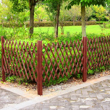 籬笆柵欄庭院戶外花園圍欄防腐木護欄碳化木柵欄網菜園爬藤架草坪