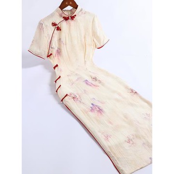 戚薇日常改良旗袍2025年新款中國風改良版復古氣質顯瘦連衣裙優雅