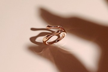 【設計師GLEAM系列】流淌。白鋼戒指