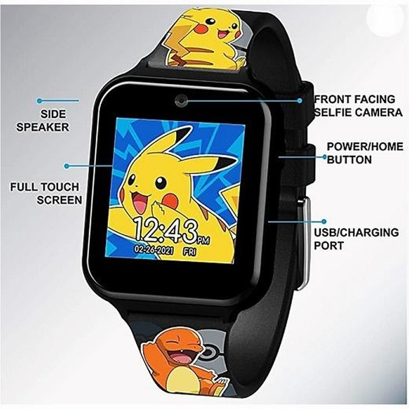 Pokemon】 ポケモン タッチスクリーン スマートウォッチ ピカチュウ/Touch-Screen Smartwatch  AZ/おもちゃ/時計/カメラ/自撮り/セルフィー/男の子用/ | LINEブランドカタログ