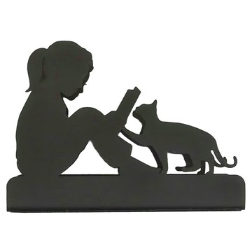 OPUS 東齊金工 歐式鐵藝閱讀女孩信件架 LE-gr14(B)  鐵件烤漆  經典黑  1個