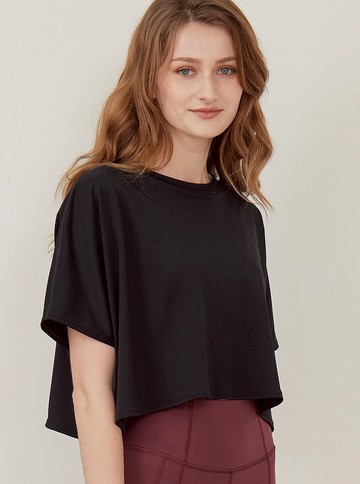 【S2N】ONLY STYLE 涼感柔絲簡約上衣_Black T299