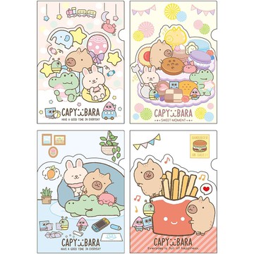 水豚3層造型L型書夾【九乘九購物網】