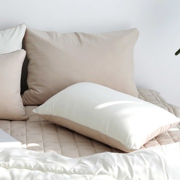 Sco home Daldal 飯店式絎縫枕頭套  2個  奶油米色  50 x 70公分