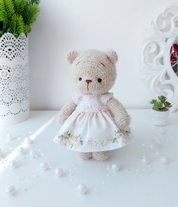 鉤針小熊針織熊小熊玩具毛絨泰迪熊女孩熊
