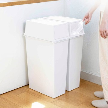 日本製 e-LABO深型推掀式垃圾桶-45L