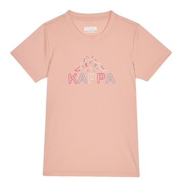 KAPPA義大利女吸濕排汗圓領衫 玫瑰粉351E1FWW71 台灣製