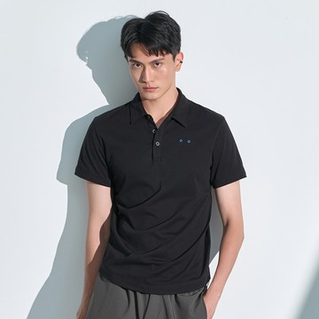 通勤日常乾爽涼感POLO衫(黑色)-男 【Hi Cool涼感布】