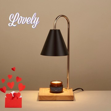 【D&M】 香氛蠟燭融蠟燈 曜石黑 【贈香氛精油蠟燭50g】