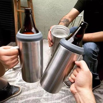 歐美直供40oz大容量啤酒罐304不銹鋼冰霸杯便攜帶手柄保溫保冷罐