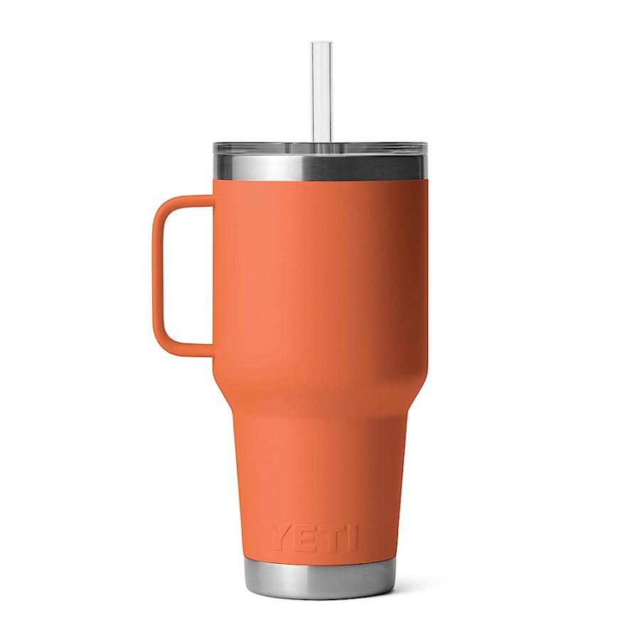 YETI RAMBLER OZ STRAW MUG, VACUUM INSULATED, STAINLESS STEEL, HIGH DESERT CLAY