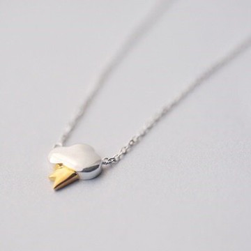 925純銀項鍊 鑲鑽吊墜-小巧可愛精緻個性母親節情人節生日禮物女飾品73gj5【獨家進口】【米蘭精品】