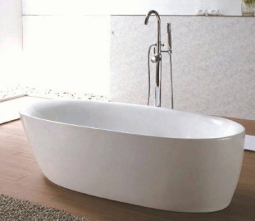 【麗室衛浴】BATHTUB WORLD 流線造型壓克力獨立缸 LS-159 160*80*55cm H-398