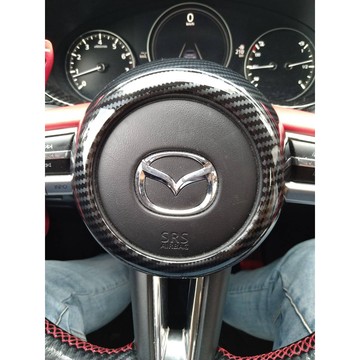 ~歐力斯~馬自達 MAZDA 19-25年 4代 馬3 MAZDA3 方向盤裝飾圈 方向盤飾框 方向盤罩 碳纖維紋