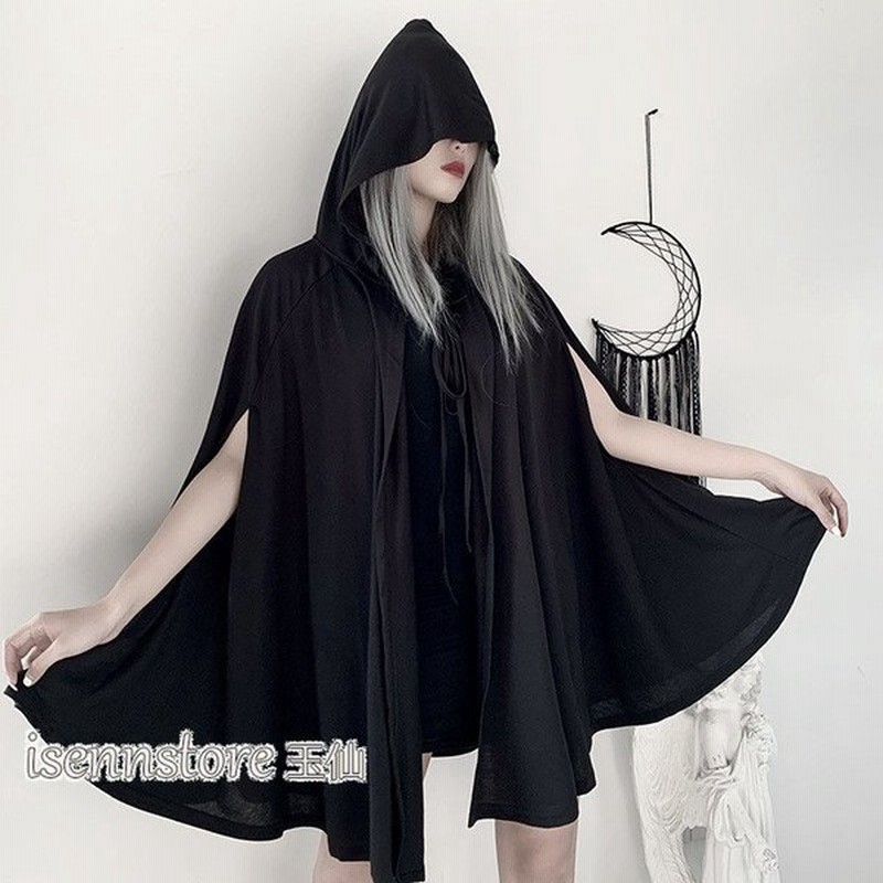 ハロウィン衣装 ウィッチ ローブ マント 魔女ケープ フード付き コスチューム コスプレ レディース ユニセックス かっこいい ステージ衣装 原宿系 通販 Lineポイント最大0 5 Get Lineショッピング