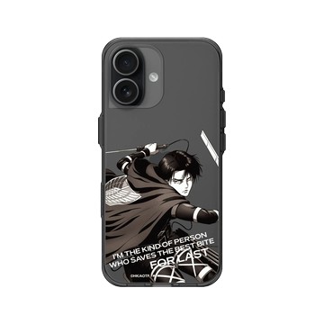 iPhone 17 Clear (相機按鈕) 酷墨灰 - 進擊的巨人 Attack On Titan -S4 - \b里維兵長 (灰階)