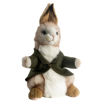 HANSA TOY 小兔子手偶 綠衣服 33cm  1個  1