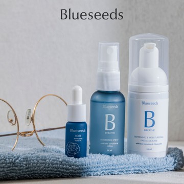 〔6月禮物獨家贈咖啡包〕〔快速出貨〕【Blueseeds】星禮油你 l 玫瑰煥顏隨身保養組 (保濕潔顏慕斯30ml+保濕精露噴霧30ml+玫瑰精油露5ml) l 芙彤園