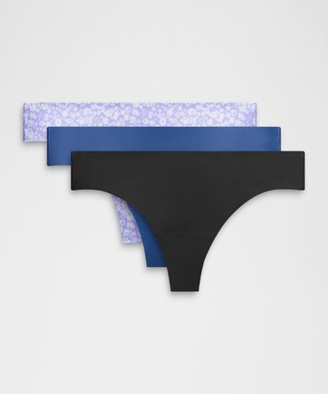 InvisiWear Mid-Rise Thong Underwear 3 Pack Size XS