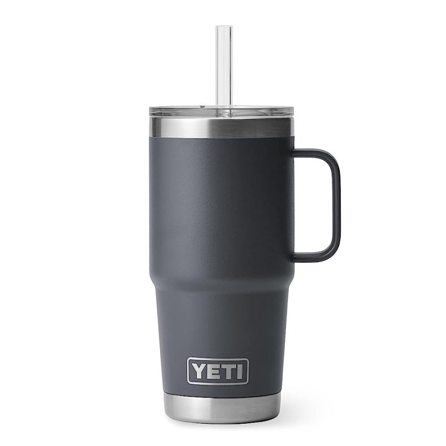 YETI RAMBLER 25 OZ STRAW MUG, VACUUM INSULATED, STAINLESS STEEL, CHARCOAL