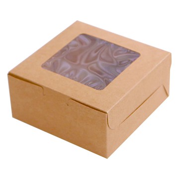 組裝式禮品開窗盒組  30套  棕色 + 透明色