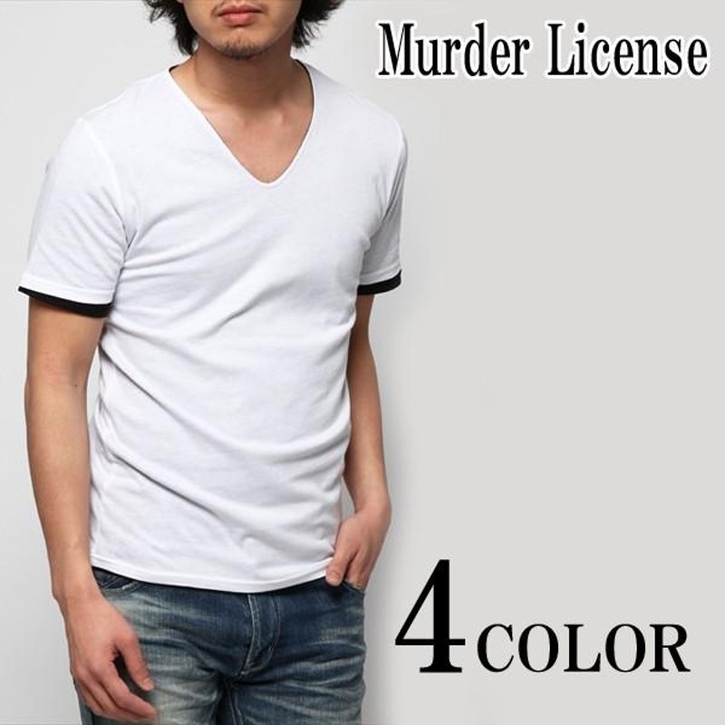 MURDER LICENSE マーダーライセンス tシャツ メンズ ソリッドツインVネックTシャツ | LINEブランドカタログ